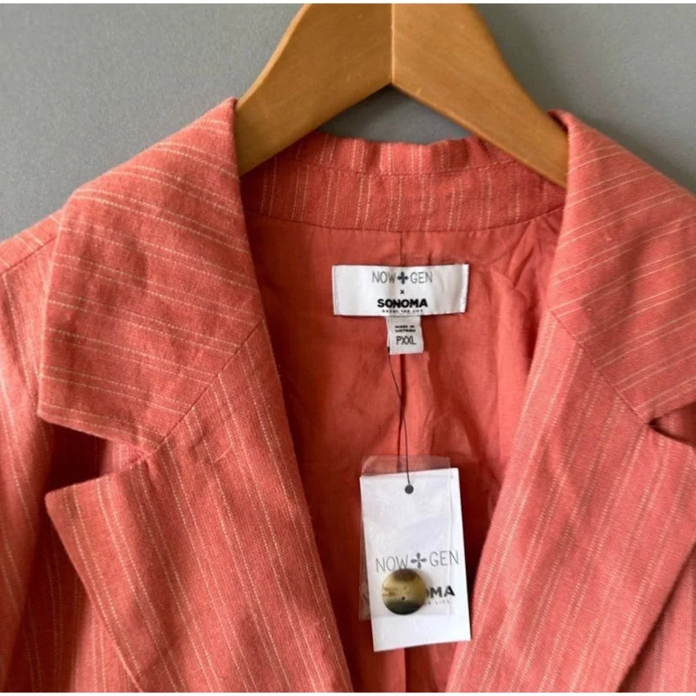 Striped, Single Breasted Blazer- Size PXXL - Picture 4 of 7